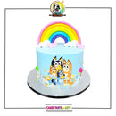 Bluey Themed Cake For Girls