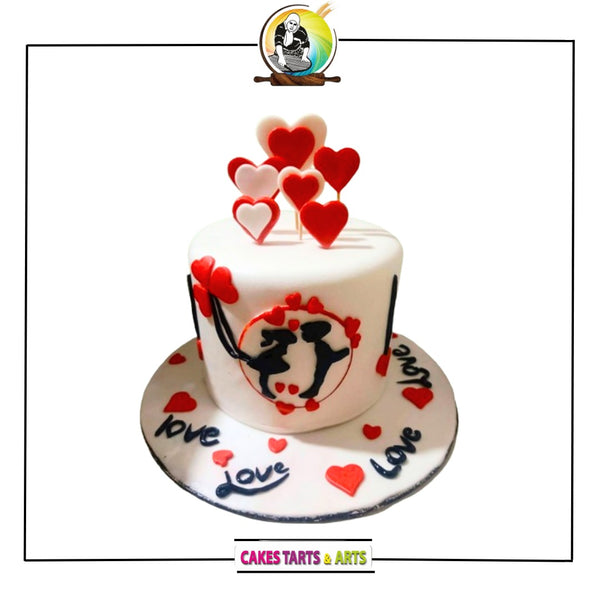 Love & Hearts Cake For Her