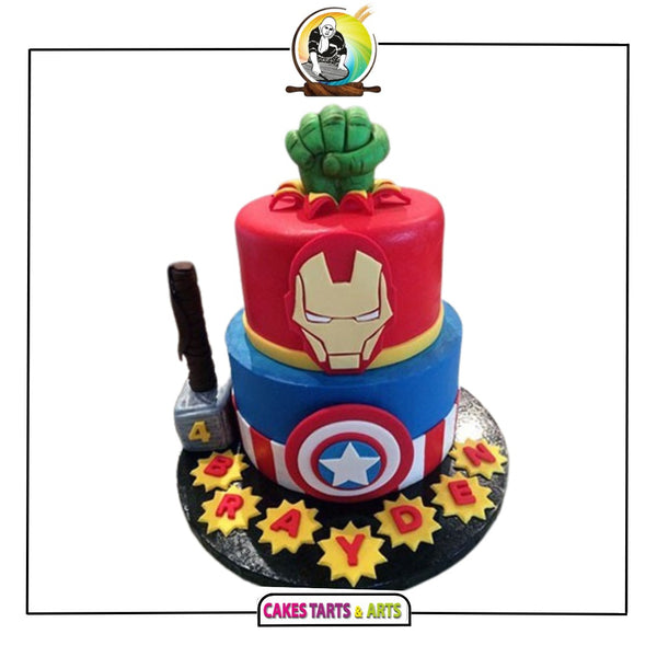 Avengers Triple Stack Cake