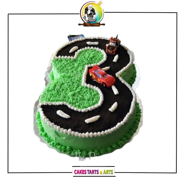Cars On Racetrack Cake