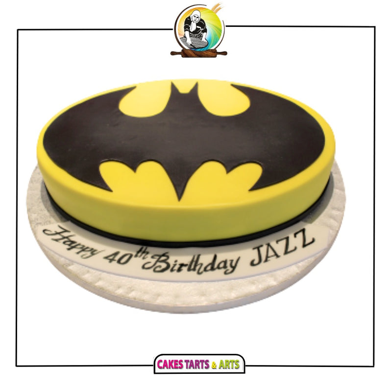 Classic Batman Symbol Cake