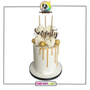 Classic Gold Drip Cake