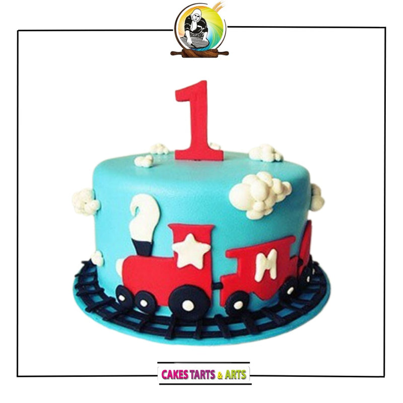 Cloudy Train Cake