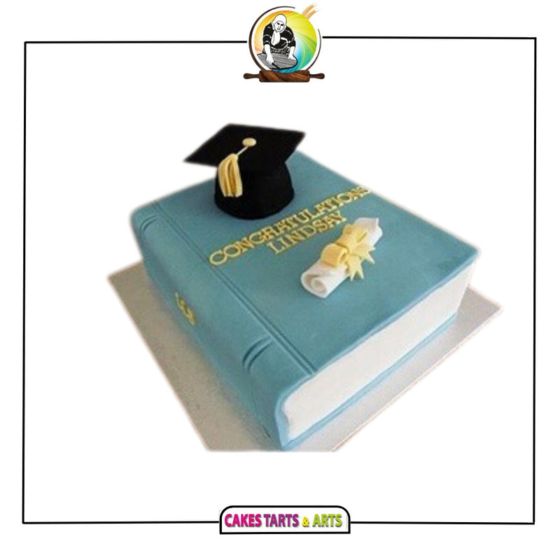 Congratulatory Textbook Graduation Cake