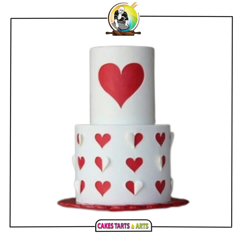 Cut Out Hearts Cake