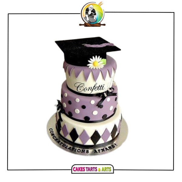 Daisy Stack Graduation Cake