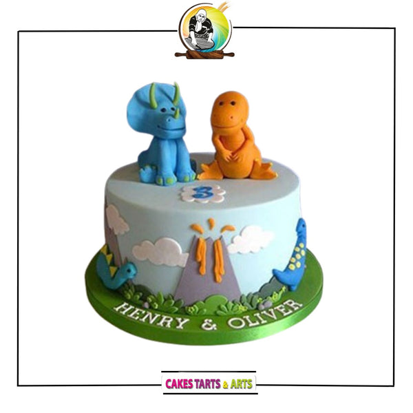 Dino Buddies Double Celebration Cake