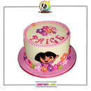 Dora the Explorer Hat Box Cake
