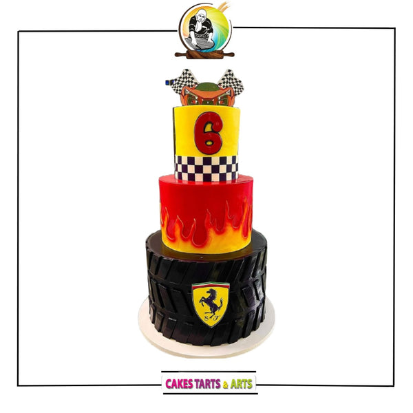 Ferrari car race cake