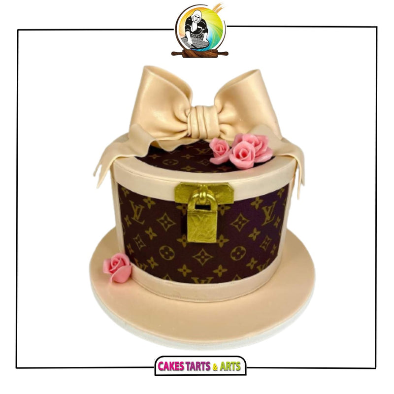 Louis Vuitton Gift Box Cake  Cake designs birthday, Gift box cakes,  Beautiful birthday cakes
