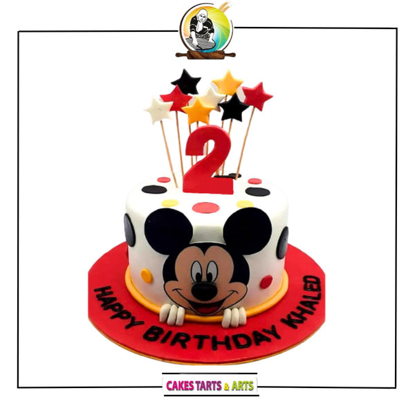 Mickey Mouse Cake with Stars