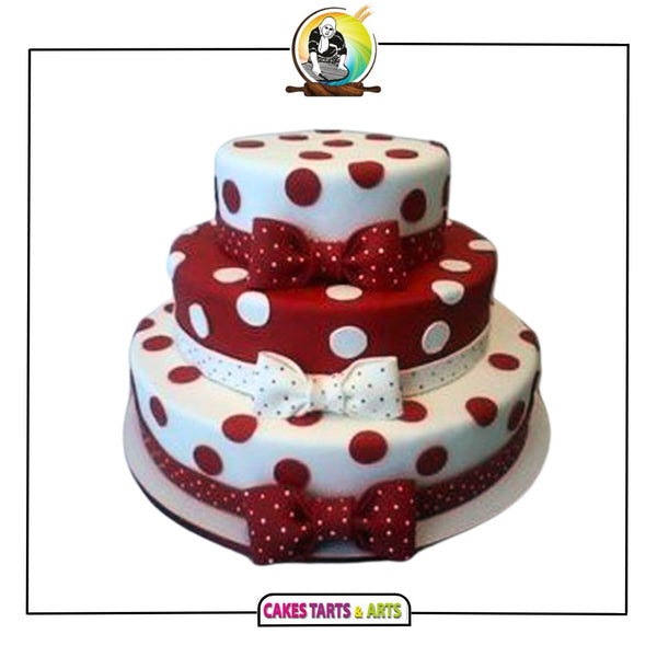 Polka Dot Bow Cake