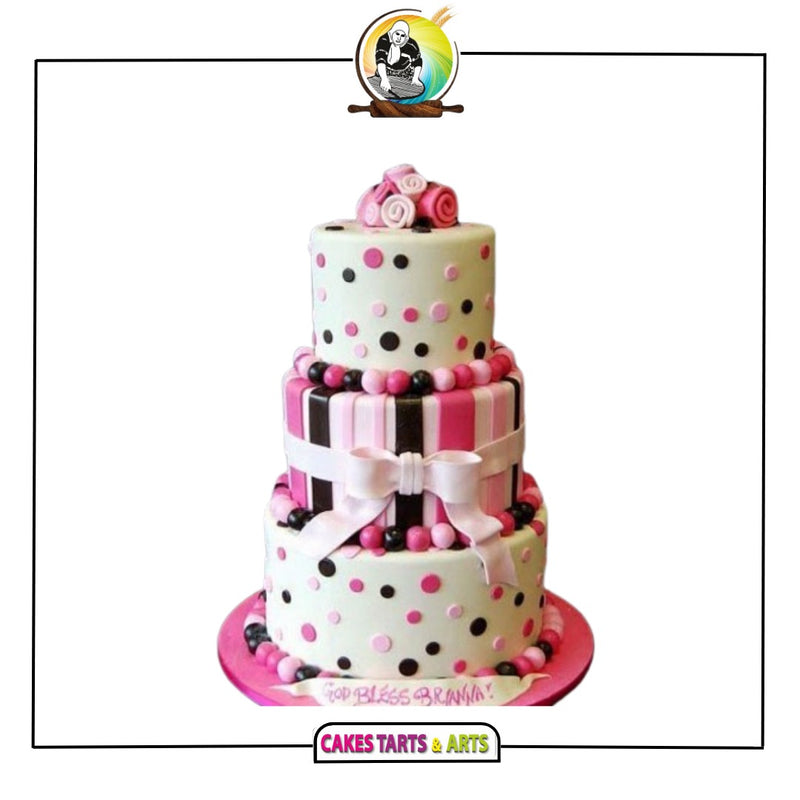 Polka Dot  pink Gift Cake