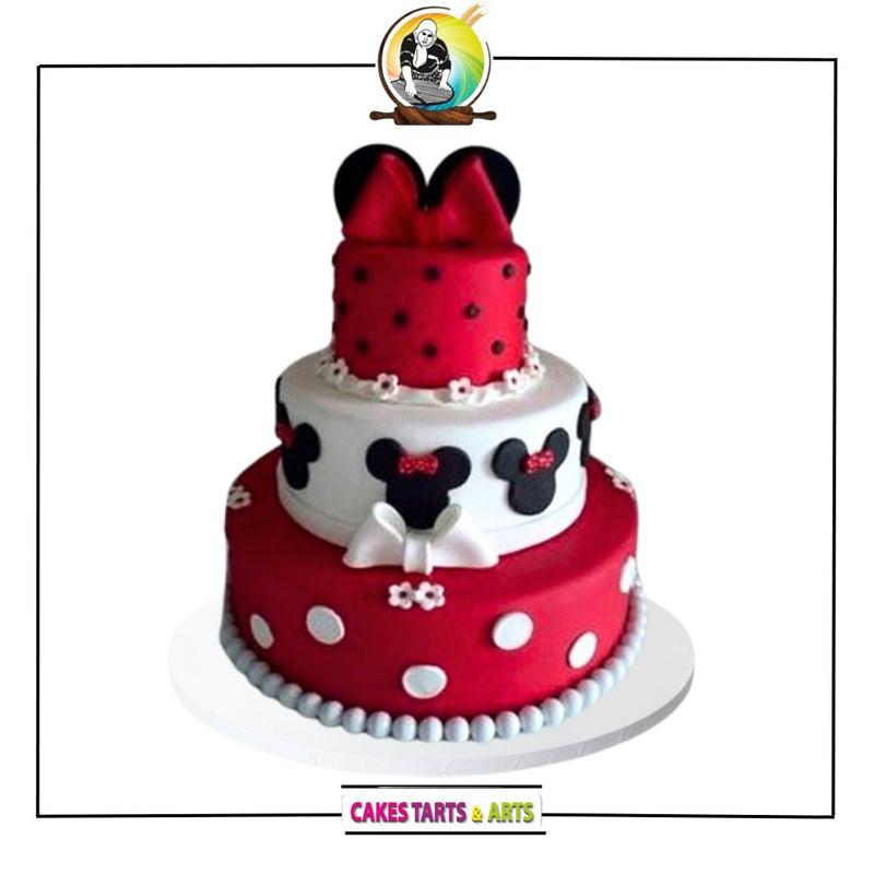 Polka Dots Mickey Mouse Cake