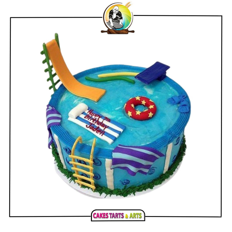 Swimming time cake