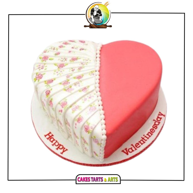 Two Become One Valentine Cake