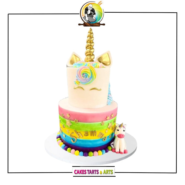 Unicorn 2 Tier Cake