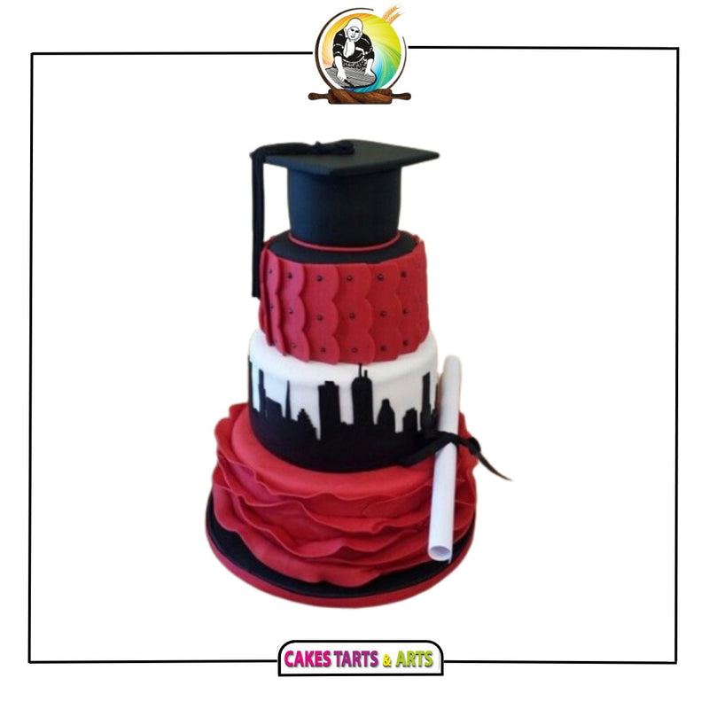 University City Tiered Graduation Cake