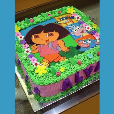 Dora and Friends Birthday Collage Cake