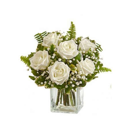 Love Embrace White Roses