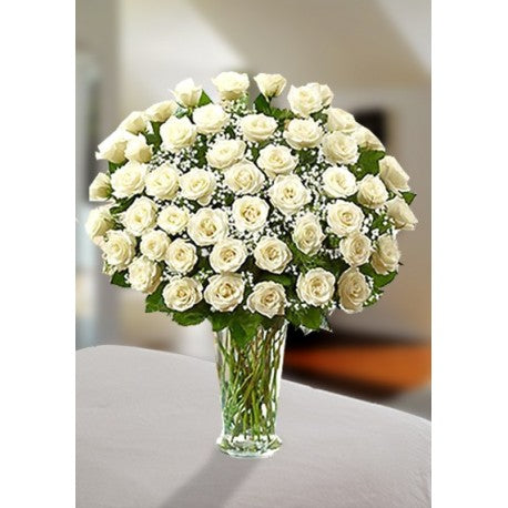 Peaceful Premium White Roses