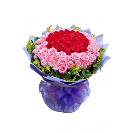 Red & Pink Roses Bouquet