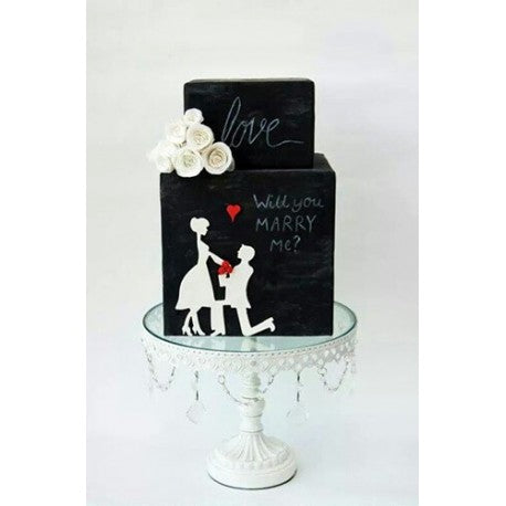 Will You Be Mine Silhouette Cake